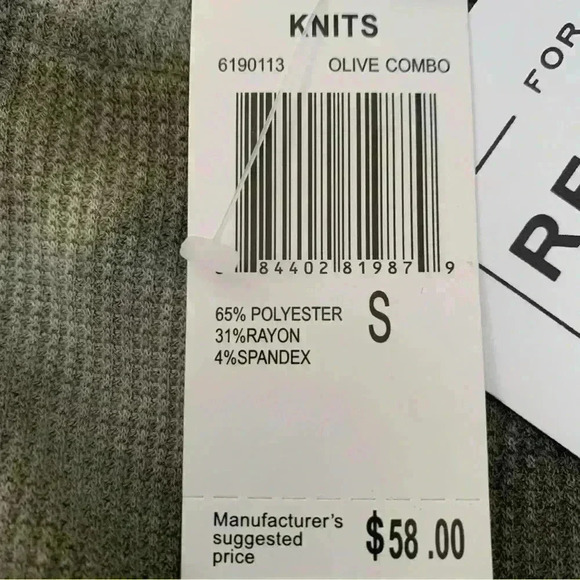 For the Republic Olive combo knit Henley Size Small - Picture 9 of 9